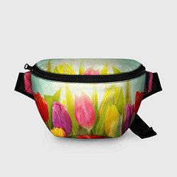 Поясная сумка Цветущие тюльпаны