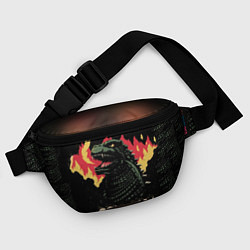 Поясная сумка Flame Godzilla, цвет: 3D-принт — фото 2
