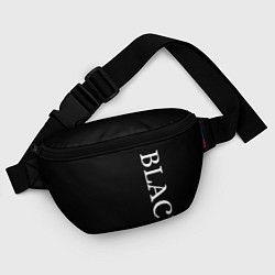 Поясная сумка Чёрная футболка с текстом, цвет: 3D-принт — фото 2