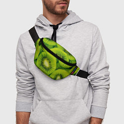 Поясная сумка Зеленый киви, цвет: 3D-принт — фото 2