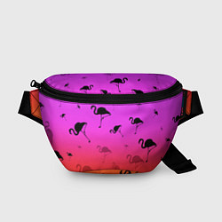 Поясная сумка Фламинго, цвет: 3D-принт