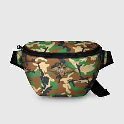 Поясная сумка Камуфляж с гербом МВД, цвет: 3D-принт