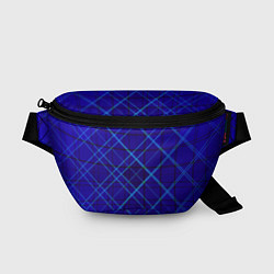 Поясная сумка Сине-черная геометрия 3D