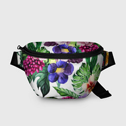 Поясная сумка Цветы, цвет: 3D-принт