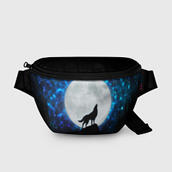 Поясная сумка Волк воющий на луну, цвет: 3D-принт