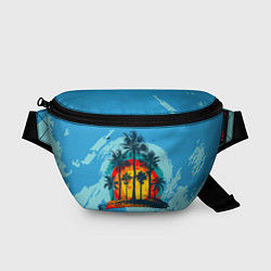 Поясная сумка Море Пальмы Песок, цвет: 3D-принт