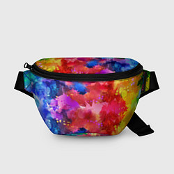 Поясная сумка Брызги красок, цвет: 3D-принт