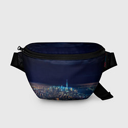 Поясная сумка Ночной город, цвет: 3D-принт