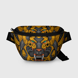 Поясная сумка Хищный тигр киборг, цвет: 3D-принт