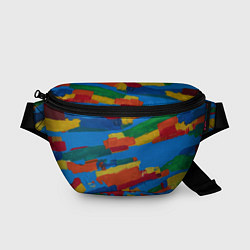 Поясная сумка Разноцветная абстракция, цвет: 3D-принт