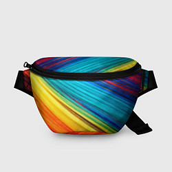 Поясная сумка Цветной мех диагональ, цвет: 3D-принт