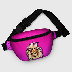 Поясная сумка Модный лев в очках, цвет: 3D-принт — фото 2