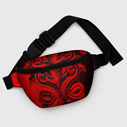 Поясная сумка BLACK RED DRAGONS TATOO, цвет: 3D-принт — фото 2