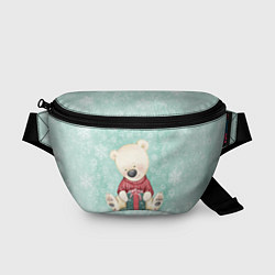 Поясная сумка Медвежонок с подарком, цвет: 3D-принт