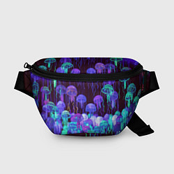 Поясная сумка Неоновые медузы