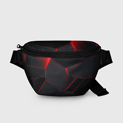 Поясная сумка Красные плиты 3D, цвет: 3D-принт