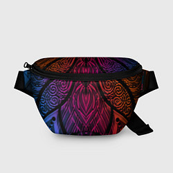 Поясная сумка Фиолетовый узор 3D, цвет: 3D-принт