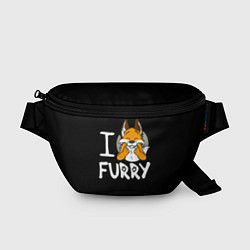Поясная сумка I love furry