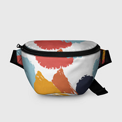 Поясная сумка Цветные пятна, мазки кистью, цвет: 3D-принт