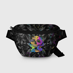 Поясная сумка Череп Психоделика, цвет: 3D-принт