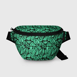 Поясная сумка Зеленый абстрактный узор
