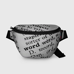 Поясная сумка Текст из словоря, цвет: 3D-принт