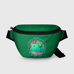 Поясная сумка Спящий Бульбазавр, цвет: 3D-принт