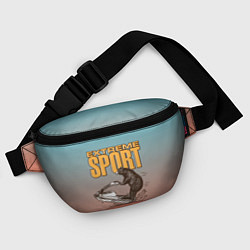 Поясная сумка Медведь экстремальный спорт, цвет: 3D-принт — фото 2