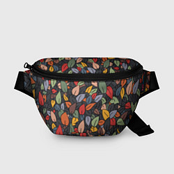 Поясная сумка Рисованная Осень, цвет: 3D-принт