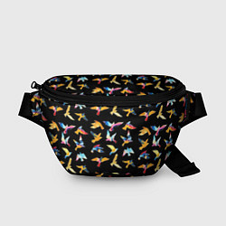 Поясная сумка Акварельные птица, цвет: 3D-принт