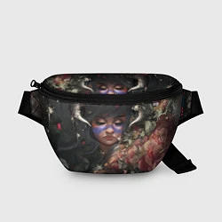 Поясная сумка Суккуб Демонесса в цветах, цвет: 3D-принт