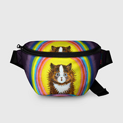 Поясная сумка Радужный кот Луиса Уэйна, цвет: 3D-принт