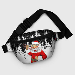 Поясная сумка Тигр в шубе Санта Клауса, цвет: 3D-принт — фото 2