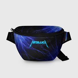 Поясная сумка METALLICA BLUE FLASH МЕТАЛЛИКА СИНИЕ МОЛНИИ, цвет: 3D-принт