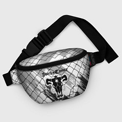 Поясная сумка Чёрный клевер бык за решеткой, цвет: 3D-принт — фото 2