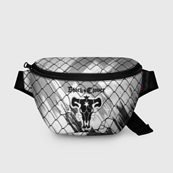 Поясная сумка Чёрный клевер бык за решеткой, цвет: 3D-принт
