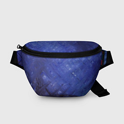 Поясная сумка Синие акварельные мазки