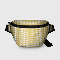 Поясная сумка Цветок Жизни золото, цвет: 3D-принт