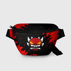 Поясная сумка Geometry Dash: Demon Red Fire, цвет: 3D-принт