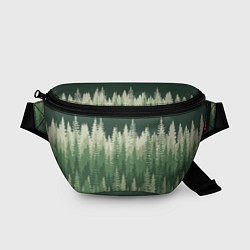 Поясная сумка Елки-палки, хвойный лес, цвет: 3D-принт