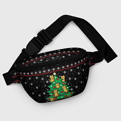 Поясная сумка MEOWY CHRISTMAS 2022, цвет: 3D-принт — фото 2