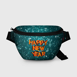 Поясная сумка HAPPY NEW YEAR 2022 С НОВЫМ ГОДОМ, цвет: 3D-принт