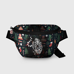 Поясная сумка Новый год 2022 тигр, цвет: 3D-принт