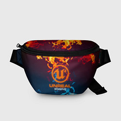 Поясная сумка Unreal Огонь, цвет: 3D-принт