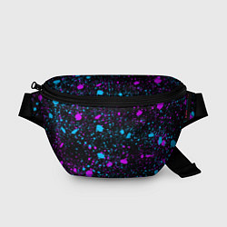 Поясная сумка Брызги неоновые ярких красок, цвет: 3D-принт