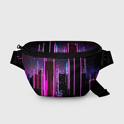 Поясная сумка Ночной город в киберпанке, цвет: 3D-принт