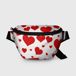 Поясная сумка Красные сердечки Heart