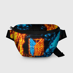 Поясная сумка АТАКА ТИТАНОВ БИТВА ОГНЕЙ ATTACK ON TITAN FIRE, цвет: 3D-принт