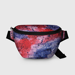 Поясная сумка Брызги, кляксы и разводы Акварельные краски Абстра, цвет: 3D-принт