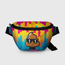 Поясная сумка Крутая какашка в очках, цвет: 3D-принт